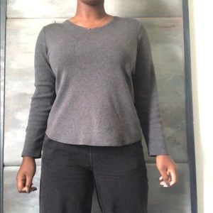 Ann Taylor Basic Grey Long Sleeve